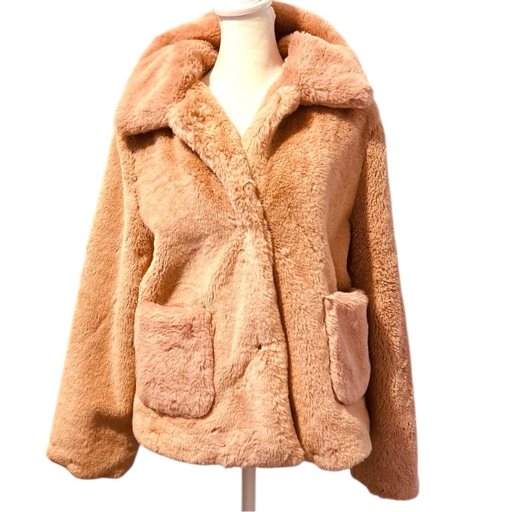 Skye's the Limit Plush Faux Fur Pink Jacket - Picture 3 of 8